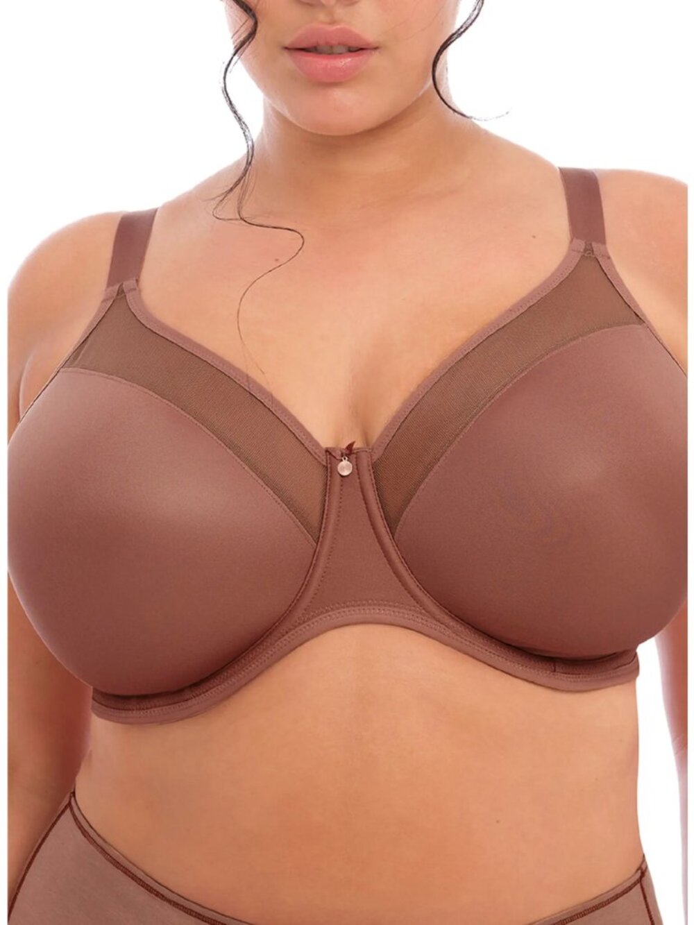 Elomi Smooth Underwire Molded Bra 34I Brown Nude Full Coverage
